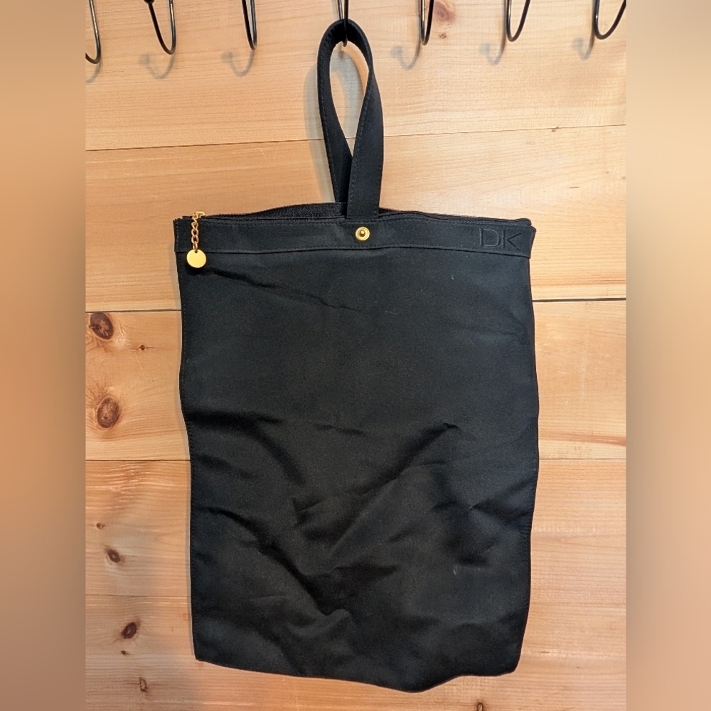 Donna Karen Black Mesh Makeup Hanging Bag - Picture 2 of 2